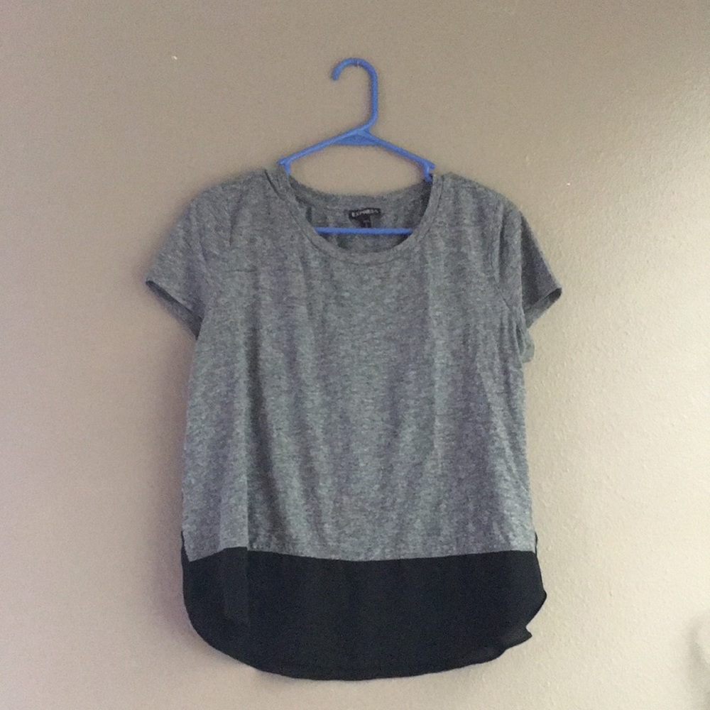 Express Grey and Black Short Sleeve